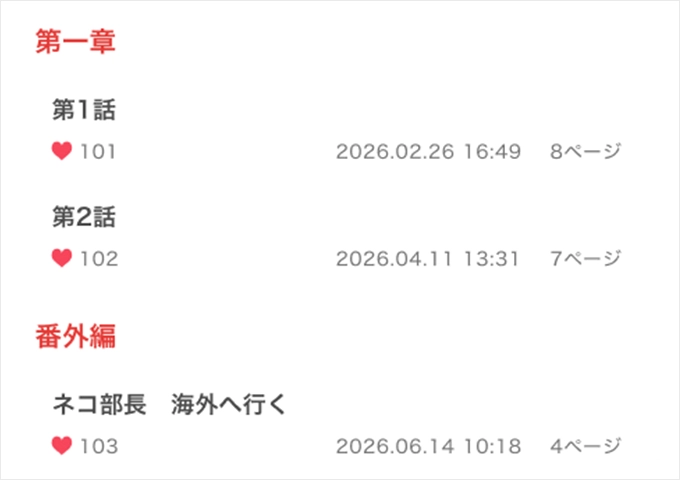 章の設定